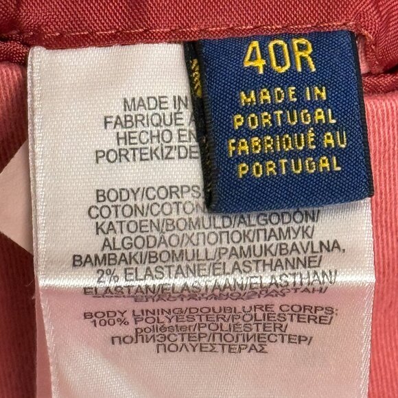 Ralph Lauren Polo Soft Stretch Chino SportCoat Blazer Adirondack Berry Size 40R - Picture 9 of 12